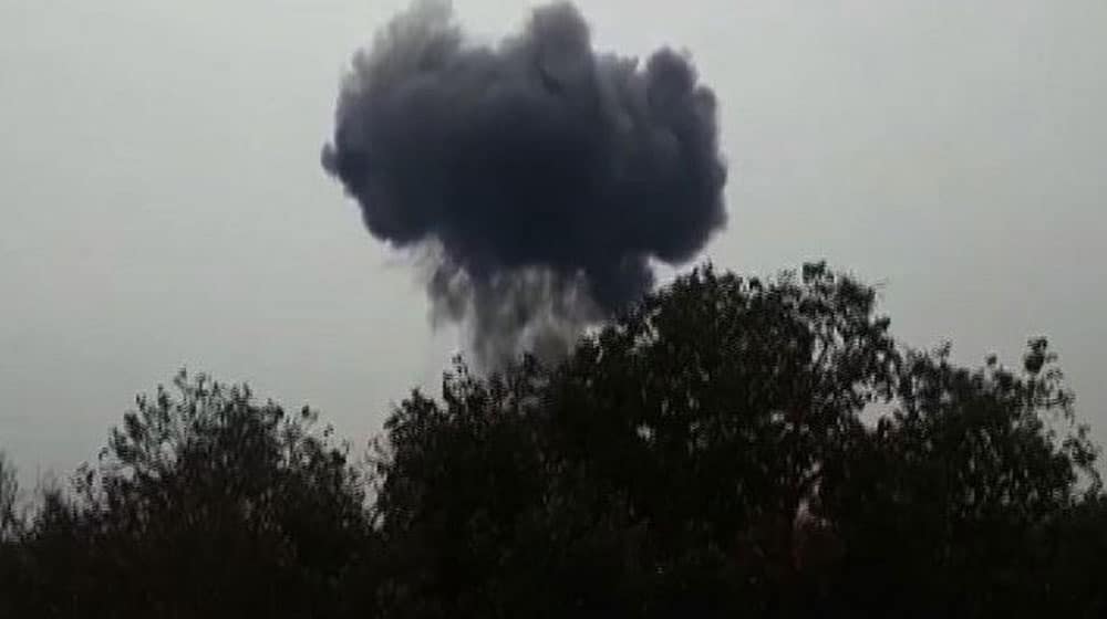 PAF F16 fighter jet crashed near Shakarparian while rehearsal for 23rd March